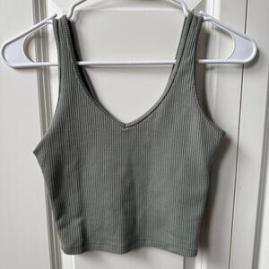 Hollister sage green ribbed tank